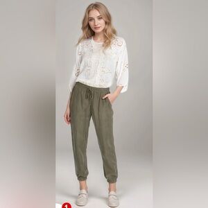 Johnny Was Alice Cropped Jogger Pants size XL